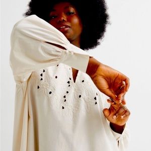 H&M Eyelet embroidery midi dress